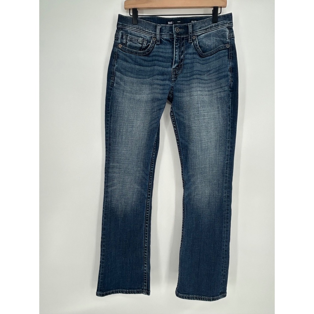 BKE Men's Aiden Dark Wash Bootcut Jeans In Size 30 X 30- Classic Denim